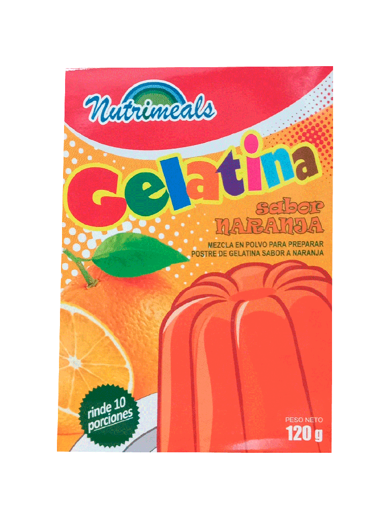 Orange Flavored Gelatin NUTRIMEALS 120 g
