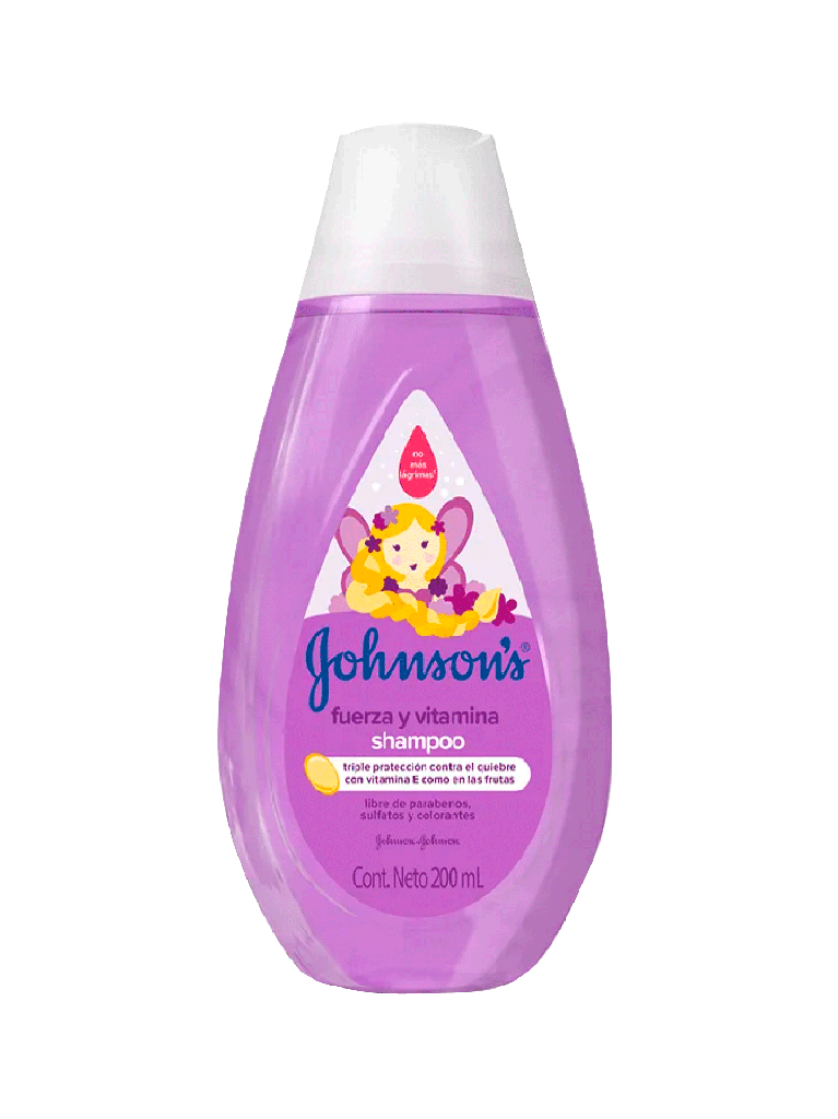  Shampoo para niñas Fuerza x Vitamina JOHNSON'S 12 x 200 mL