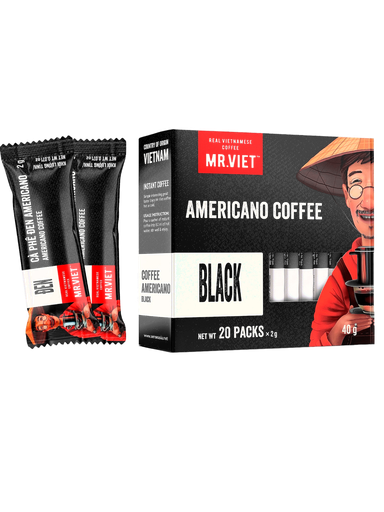 Café Instantáneo Negro Premium MR. VIET 6x6x40 g 20 sobres x 2 g