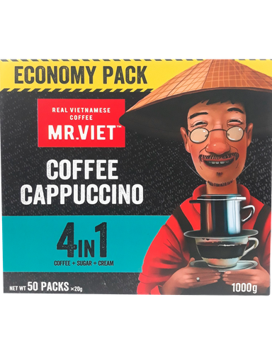Café Instantáneo 4 en 1 Cappuccino Familiar MR. VIET 8x1kg 50 sobres x 20 g